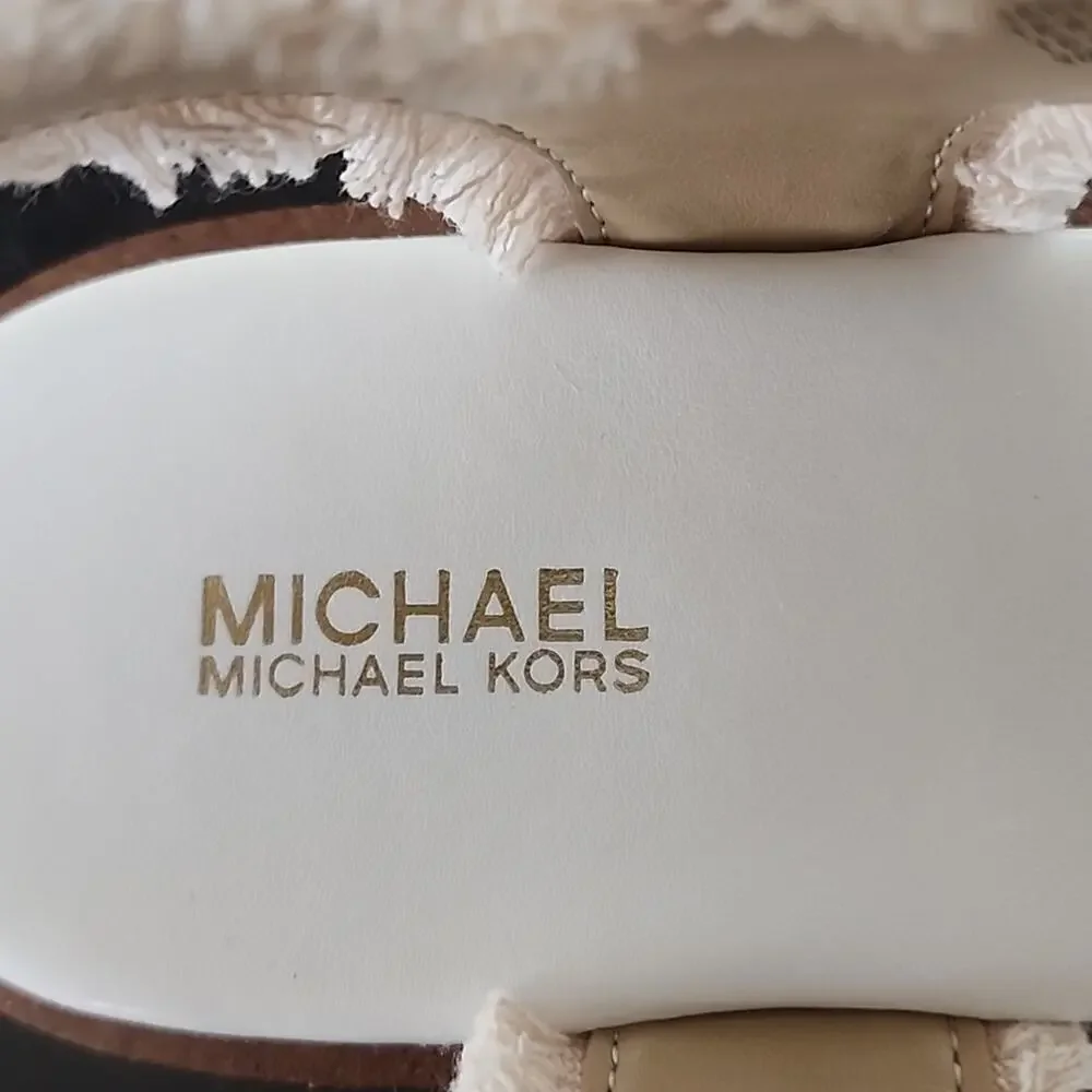 NEW - MICHAEL Michael Kors Berkley Zip Espadrille Platform Sandals Optic White 9